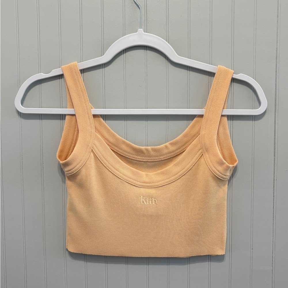 KITH Terra Cropped Tank Top Sun Coral Size Small
